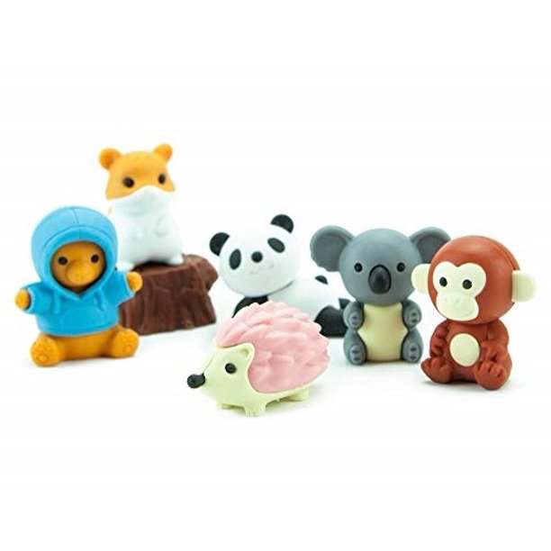 Iwako Japanese Kawaii Animal Eraser Set