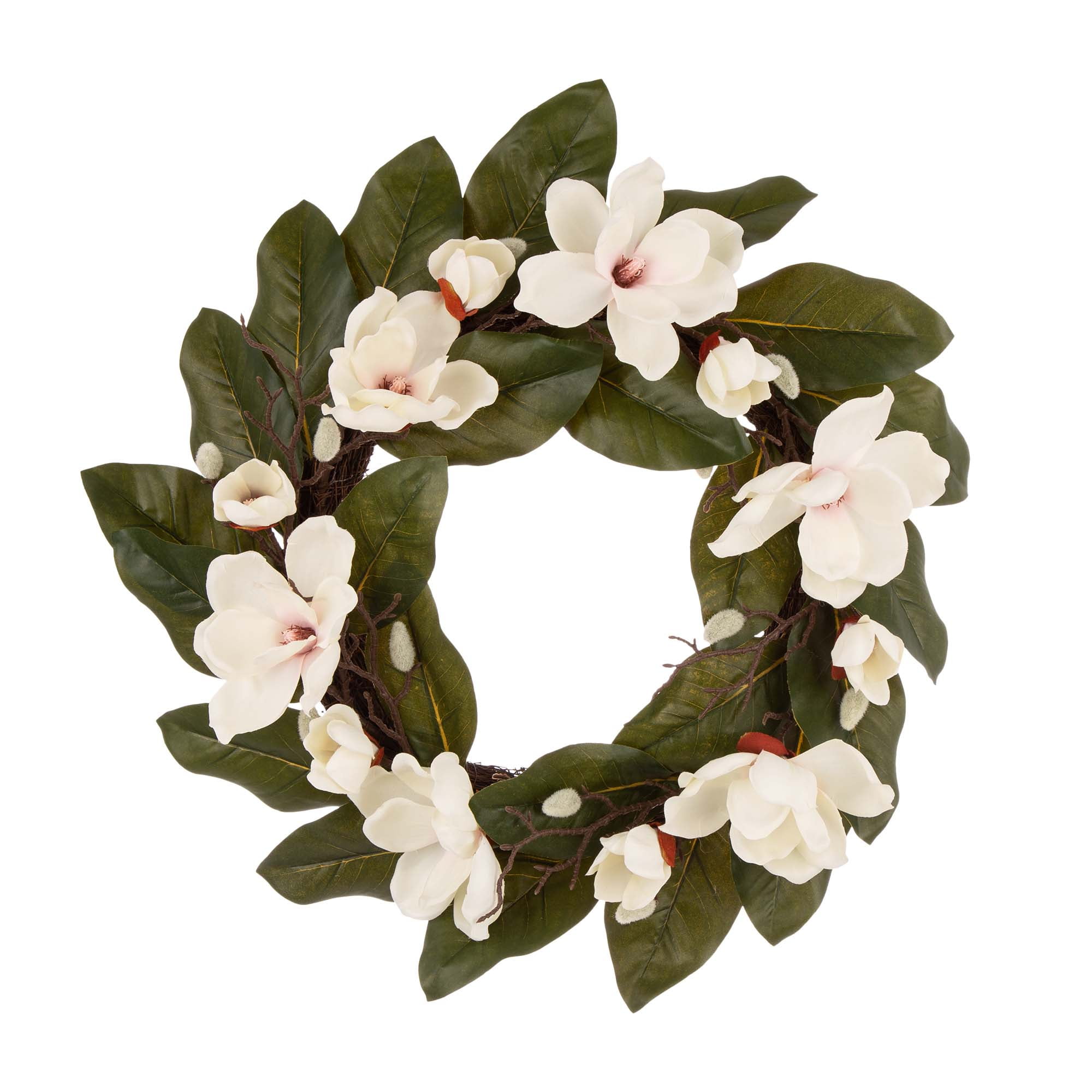 - Flourishing Foliage: Artificial Magnolia Wreath