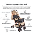 thumbnail image 4 of Carriola Bebe Plegable De Paseo Infantil Compacta Reclinable, 4 of 8