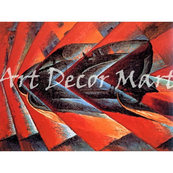 Dynamism Of An Automobile - CANVAS OR FINE PRINT WALL ART