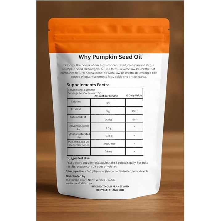 Oil of Oregano with Black Seed & Pumpkin Seed Oil + Saw Palmetto - Prostate & Immune Support Combo | 600 Softgels Total