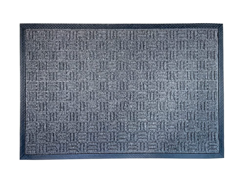 Envelor Indoor Outdoor Doormat Black 24 in. x 36 in. Chevron Floor