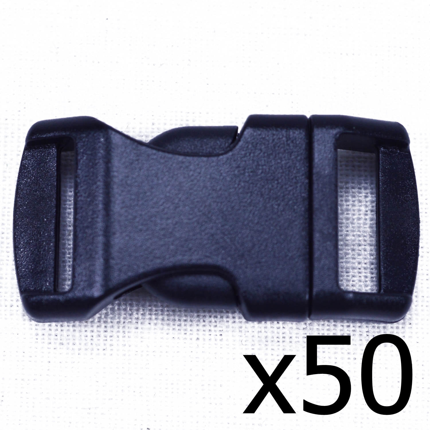 Black 1/2 Inch Buckle 50 pack Great for Paracord