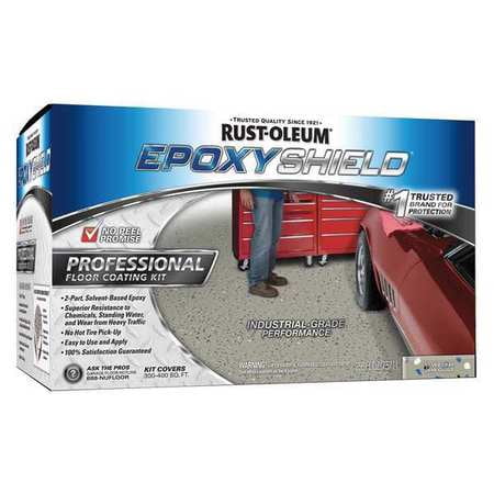 Rust-Oleum Floor Coating Kit, Silver Gray 203373 (Best Concrete Floor Coating)