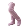 thumbnail image 3 of Plush Leg Warmers Boot Cuffs Sleeping Socks Winter Costume Slipper Stockings Purple, 3 of 9