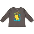 thumbnail image 3 of Inktastic Quack Quack Cute Duckling with Flowers Boys or Girls Long Sleeve Toddler T-Shirt, 3 of 5