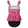 thumbnail image 5 of Summer Savings Clearance! Edvintorg Kids Girls Bathing Suits 8-14Years Summer Swimwear Two Pieces Bikini Set Cute Flowers Print Ruffles Sleeveless Tank Top And Bottom Teenage Swimsuits, 5 of 7