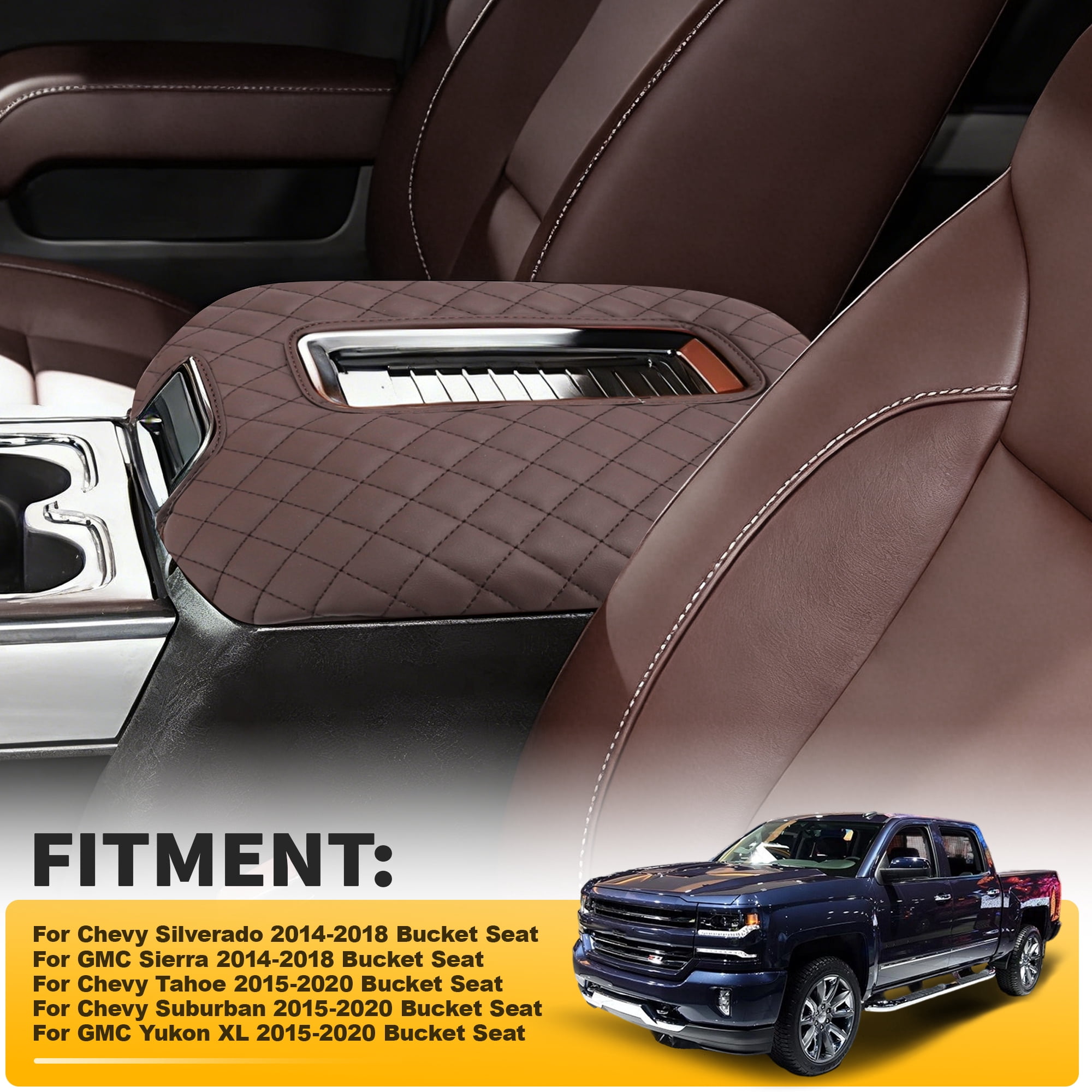 Unique Bargains Center Console Armrest Cover for Chevy