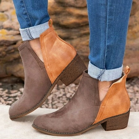 

FZM Women shoes Ankle Boots For Women Women s Shorts Boots Leopard Retro Shoes Ankle Boots