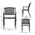 thumbnail image 3 of 5-piece Cast Aluminum Black Sand Outdoor Dining Set, 3 of 10