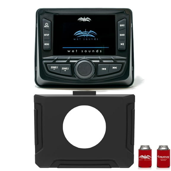 Stinger SPXRZRDASH 2014-2018 (19 CLASSIC) POLARIS RZR UNIVERSAL 3" GAUGE DASH KIT and Wet Sounds WS-MC2  Waterproof Radio