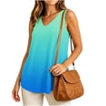 thumbnail image 4 of Long Tank Tops For Women Sevevn Womens Print Tank-Neck Plus Size Basic Casual Flowy Summer Sleeveless T-Shirt Basic Tank Tops For Women, 4 of 8