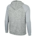 thumbnail image 3 of Men's Colosseum Gray Cal Bears Cybernetic Raglan Quarter-Zip Hooded Top, 3 of 3
