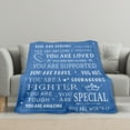 thumbnail image 3 of Blue Heart Design Flannel Blanket For Couples Love Encouragement Gift Suitable For Sofa Bed Travel Camping Made With Polyester Fabric Soft Warm Comfortable Shipped From USA Ideal For Family Friends, 3 of 9