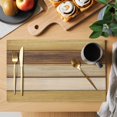 thumbnail image 2 of Vintage Yellow Wood Placemats Set of 4, Farmhouse Retro Wooden Plank Placemats for Dining Table, Place Mats for Kitchen Tabletop, Waterproof Wipeable Dining Table Mats Set, 2 of 9