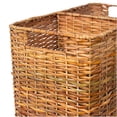 thumbnail image 3 of Stair Basket for Staircases - Wicker Woven Storage Bin for Stairs - Natural Brown Organizer Baskets - Cut Out Handles - Reduce Clutter, 3 of 4