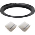 thumbnail image 1 of czcpp-55mm Lens to 62mm Camera Lens Adapter 55mm to 62mm Step Up Ring Adapter Ring for All Brands of UV ND CPL, with Premium Lens Wiping Cloth 2 Pack (55mm-62mm), 1 of 4