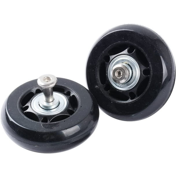 Juego de 2 uds de ruedas de maleta, Kit de reparación de repuesto, ejes de goma silenciosos, ruedas de repuesto para equipaje, accesorios para maletas (60*18mm) ZefeiWu 8390605291692