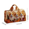 thumbnail image 3 of Cheapark Puppy Quilted Travel Tote Bag Portable Embroidered Lightweight Bag for Pet Supplies Travel and Daily Use, 3 of 6
