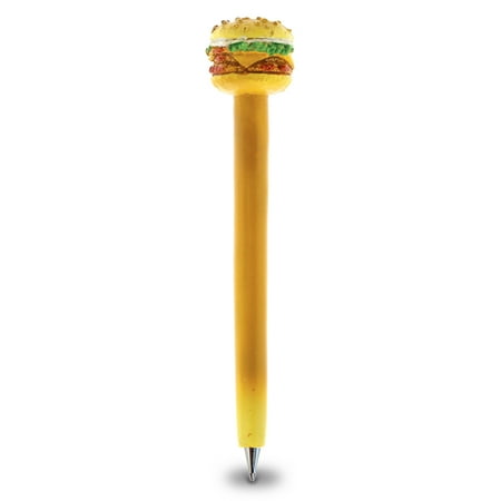 - CoTa Global Planet Pens Cheeseburger Snack Fast Food Resin Writing Ballpoint Pen Unique Black Inked Stylish Hand Painted Cute Writing Tool Collection Size: 6 Inch Foodies Party Giveaways Novelty Pen