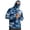 D_ Camouflage, variant on Men's Dot Navy Pixel Camo Balaclava Hoodie with Kangaroo Pouch, Stretch Sun-Block Long-Sleeve, Light Weave for Bay Casting Multicolor S