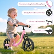 GLAF Toddler Balance Bike Toys for 1 to 5 Year Old Girls Boys Adjustable Seat and Handlebar No-Pedal Training Bike Best Gifts for Kids