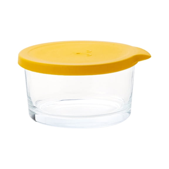 1x Small Glass Bowls with Airtight Lids - Food Prep Bouillon Cups & Mixing Bowls,‌Round Glass Food Storage Containers with Lids,Sealed Fresh Lunch Box,Glass Bowl Small Savory Bowl,Microwave Safe