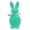 Cyan, variant on Decorative Red Velvet Bunny Figurine with Bow Perfect for Easter, Home Decor, and Gift Giving, 8 Inches Tall