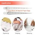 thumbnail image 6 of Taper Gage 1-15mm Stainless Steel Taper Welding Gauge Inch & Metric Feeler Gap 1/32-5/8 Inch Hole Diameter Measuring Tool for Tapering Measurement, 6 of 6