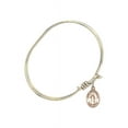 thumbnail image 2 of 5 3/4 inch Oval Eye Hook Bangle Bracelet w/ St. Columbkille in Gold-Filled, 2 of 3