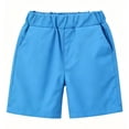 thumbnail image 5 of BRGZLK Back to School Outfits for Girls Summer Cute Solid Color Crewneck Short Sleeve T-Shirt and Paperbag Skirt & Plain Shawl & Socks Comfortable Breathable 4 Piece Sets Blue A 9-10 Years, 5 of 8