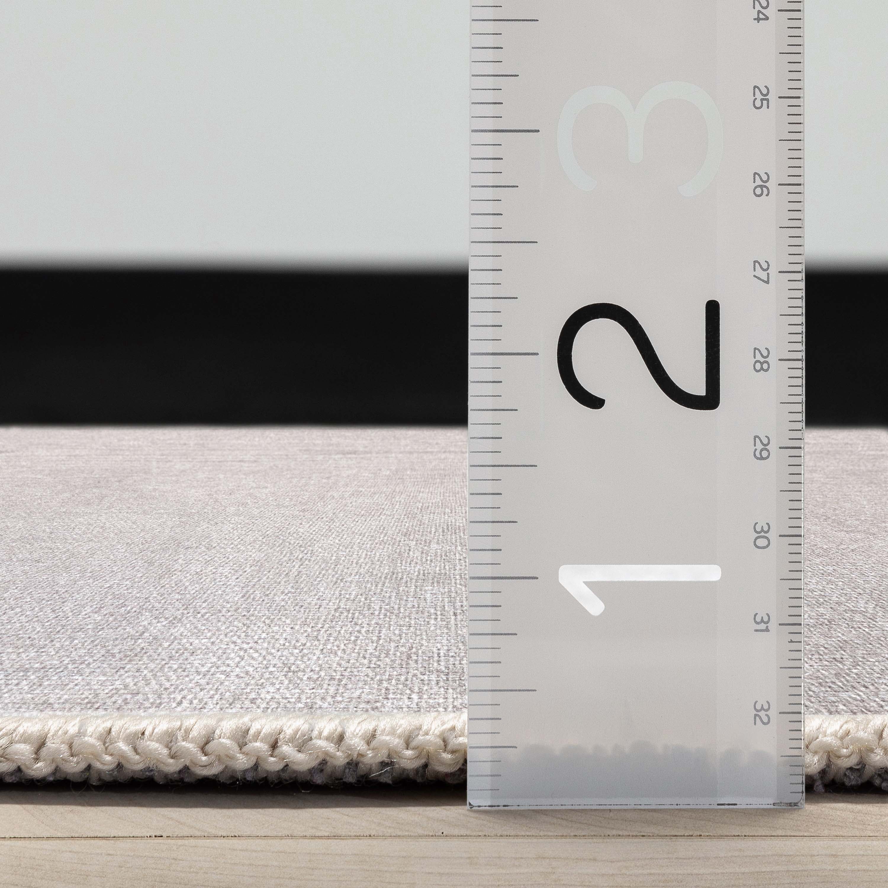 Well Woven Plain Solid Modern Solid Ivory Flat-Weave 2'3" x 7'3" Runner Rug