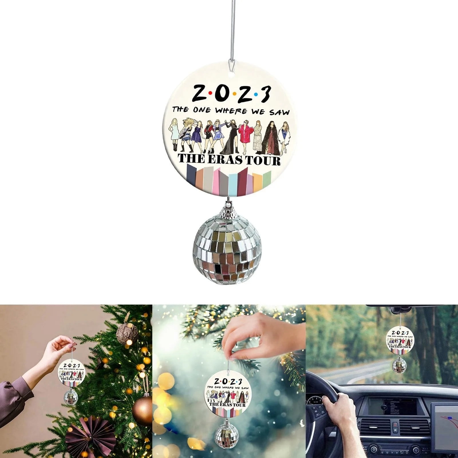 Wooden Hanging Ornament Christmas Tree Decorations Round Figure Christmas  Gift Taylor Swift Vocal Concert Decorations Goods