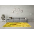 thumbnail image 3 of Ahgly Company Machine Washable Indoor Rectangle Patchwork Yellow Transitional Area Rugs, 2' x 3', 3 of 4