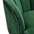 thumbnail image 3 of GDF Studio Velvet Emerald Modern Barrel Club Chair (2-pack), 3 of 8