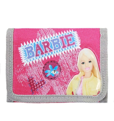 Mattel Barbie Doll Heart & Flower Pink Girls Trifold Wallet/Card Holder ...