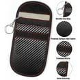 thumbnail image 3 of Faraday Bag for Key Fob,Faraday Cage Protector - Car RFID Signal Blocking, Anti-Theft Pouch, Anti-Hacking Case Blocker, Signal Blocking Key Fob case(Carbon Fiber Texture), 3 of 10