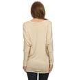 thumbnail image 4 of Moa Collection Women's Relaxed Fit Tunic Top Dolman Sleeve Knit Casual Style, 4 of 4