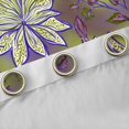 thumbnail image 4 of jejeloiu Gradient Green Purple Blackout Curtains Set of 2 (52x84 Each),Batik Artwork Window Curtains,Retro Flower Floral Curtains and Drapes For Kids,Microfiber Bedroom Decor, 4 of 6