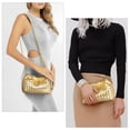 thumbnail image 3 of Bolso Joryin Woven de piel con bandolera y bolso de noche para mujer, 3 of 7