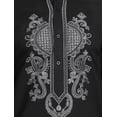 thumbnail image 2 of SKAVIJ Kurta Pajama Set for Men Long Sleeve Cotton Party CasualBlack XL, 2 of 6