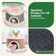 thumbnail image 5 of ShadeMart Coffee Cat House with Detachable Roof, Cozy Winter Pet Bed & Play Kennel for Indoor Cats and Small Dogs, 5 of 5