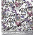 thumbnail image 1 of Soimoi Modal Satin Fabric Leaves,Floral & Paisley Block Print Fabric by Yard 42 Inch Wide, 1 of 3