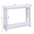 thumbnail image 4 of Convenience Concepts Table Console Carrée de Ville en Bois Blanc, 4 of 5