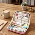 thumbnail image 5 of Multi-layer Transparent Pencil Pouch, Large Capacity Cloth Makeup Brush Bag, Multifunctional Stationery Storage Bag for Home Office Travel Hotel Daily Use, 5 of 7