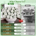 thumbnail image 5 of Waipfaru Artificial Geranium Flower for Outdoors,8 Pcs UV Resistant Realistic Faux Silk Geranium Bush for Porch, Patio & Garden Decor, 5 of 8