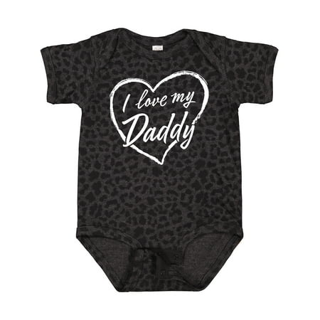 

Inktastic I Love My Daddy in White Chalk Heart Gift Baby Boy or Baby Girl Bodysuit