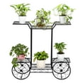 thumbnail image 2 of Zimtown 6-Layer Metal Garden Patio Display Flower Rack Cart Plant Stand Holder, 2 of 9