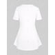 thumbnail image 3 of Camiseta 1 Talla Extra 2 en Forma de Ojo de Cerradura con Estampado de Flores Rosegal  Camisetas tallas grandes, 3 of 5