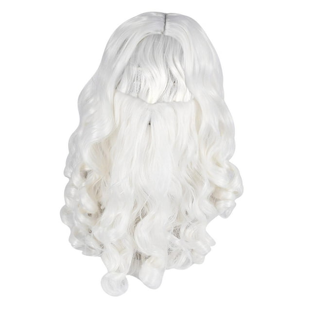 Conjunto de pelo y barba de Papá Noel, accesorios de disfraz de Papá Noel, accesorios, vestido creativo portátil y duradero para juegos de roles,